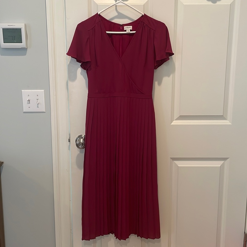J Crew Pleated Midi Dress - 00
